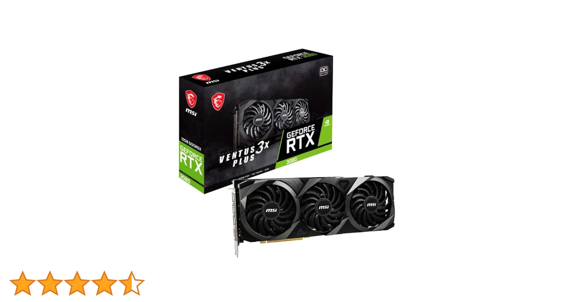 グラフィックボード・グラボ・ビデオカード MSI RTX 3080 VENTUS 3X PLUS GeForce RTX 3080 VENTUS 3X PLUS 10G OC LHR